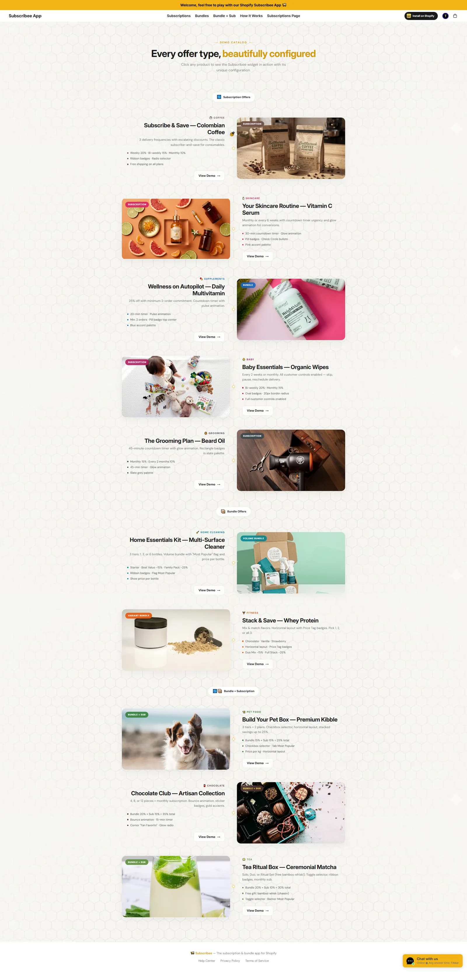 Todas las ofertas de suscripción y bundle