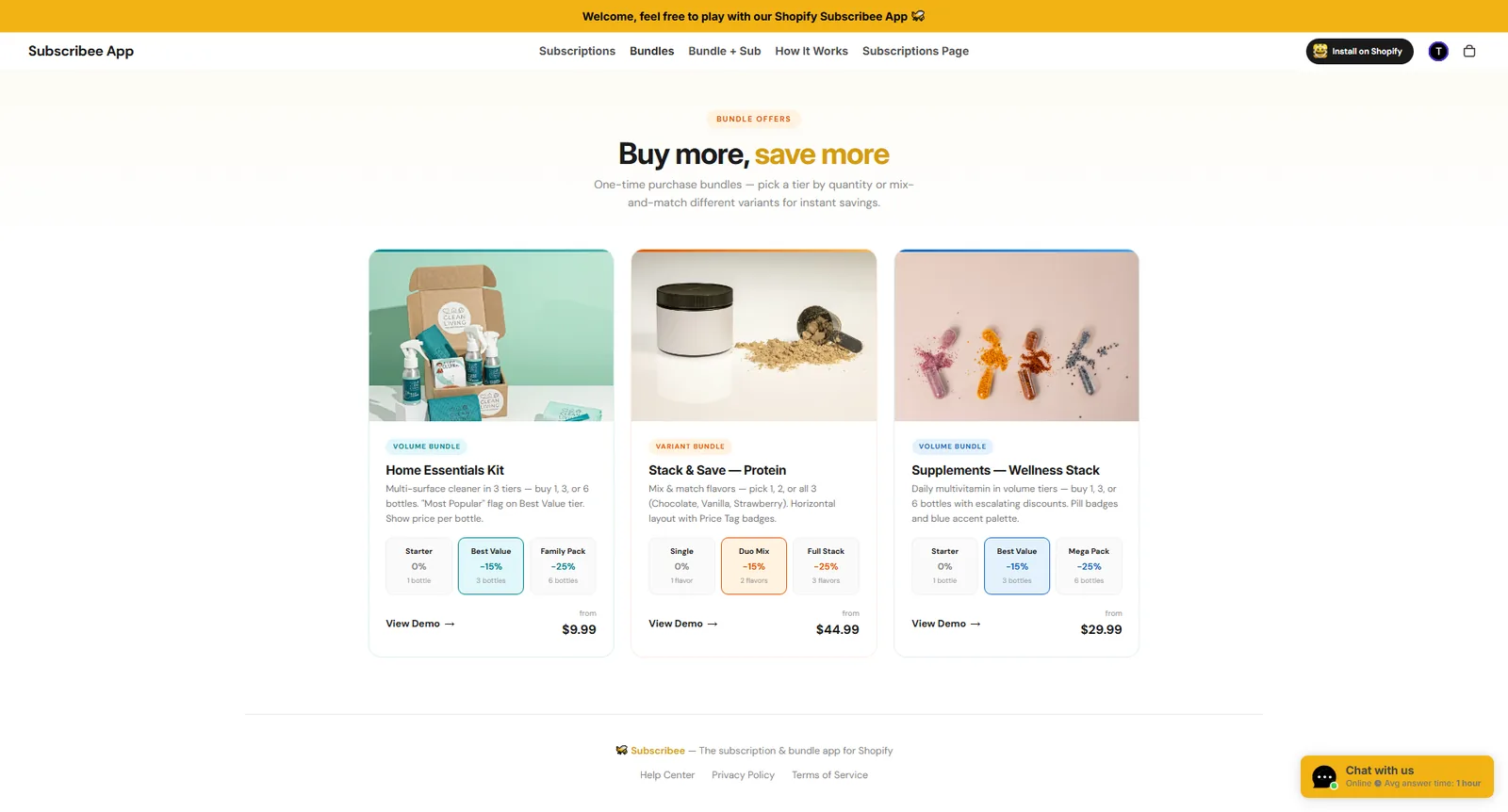 Página de detalle de oferta de bundle