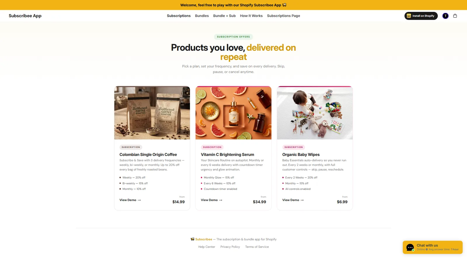 Página de detalle de oferta de suscripción